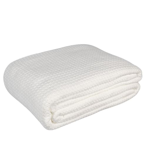 FiveStar Blanket, 100% Cotton,  Full 80x90, White